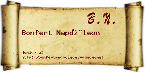 Bonfert Napóleon névjegykártya